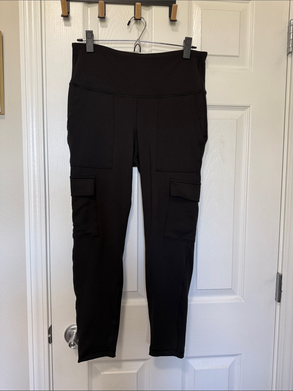 Old Navy Active Go Dry High-Waist Black Cargo Leggings for Women Sz Large